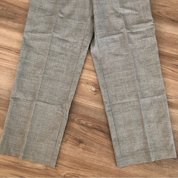 Alfred Dunner Grey Glen Print Pants Women size 10P NWT - Picture 2 of 8